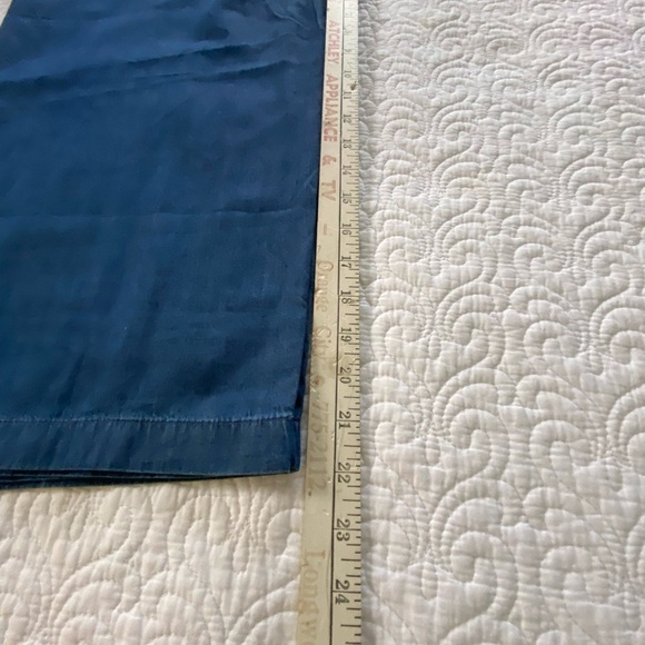 Croft & Barrow NWT Wide Leg Pull On Blue Chambray Cropped Pants Size XL - Picture 13 of 13